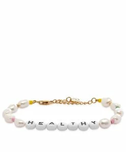 Sporty & Rich Healthy Pearl & Bead Bracelet
