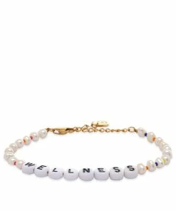 Sporty & Rich Wellness Pearl & Bead Bracelet