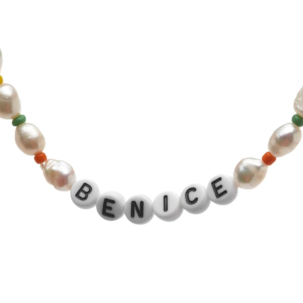 Sporty & Rich Be Nice Pearl & Bead Necklace - Image 2