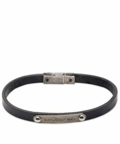 Saint Laurent Saint Laurent Logo Tag Bracelet