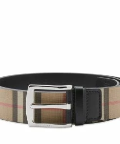 Burberry Gray Check Belt