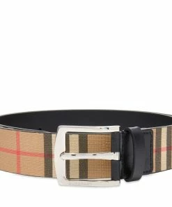 Burberry Gray Vintage Check Belt
