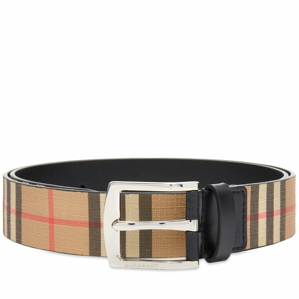 Burberry Gray Vintage Check Belt