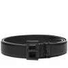Saint Laurent Metal Logo Leather Belt