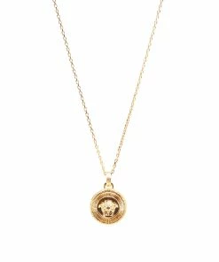 Versace Medusa Head Medallion And Necklace