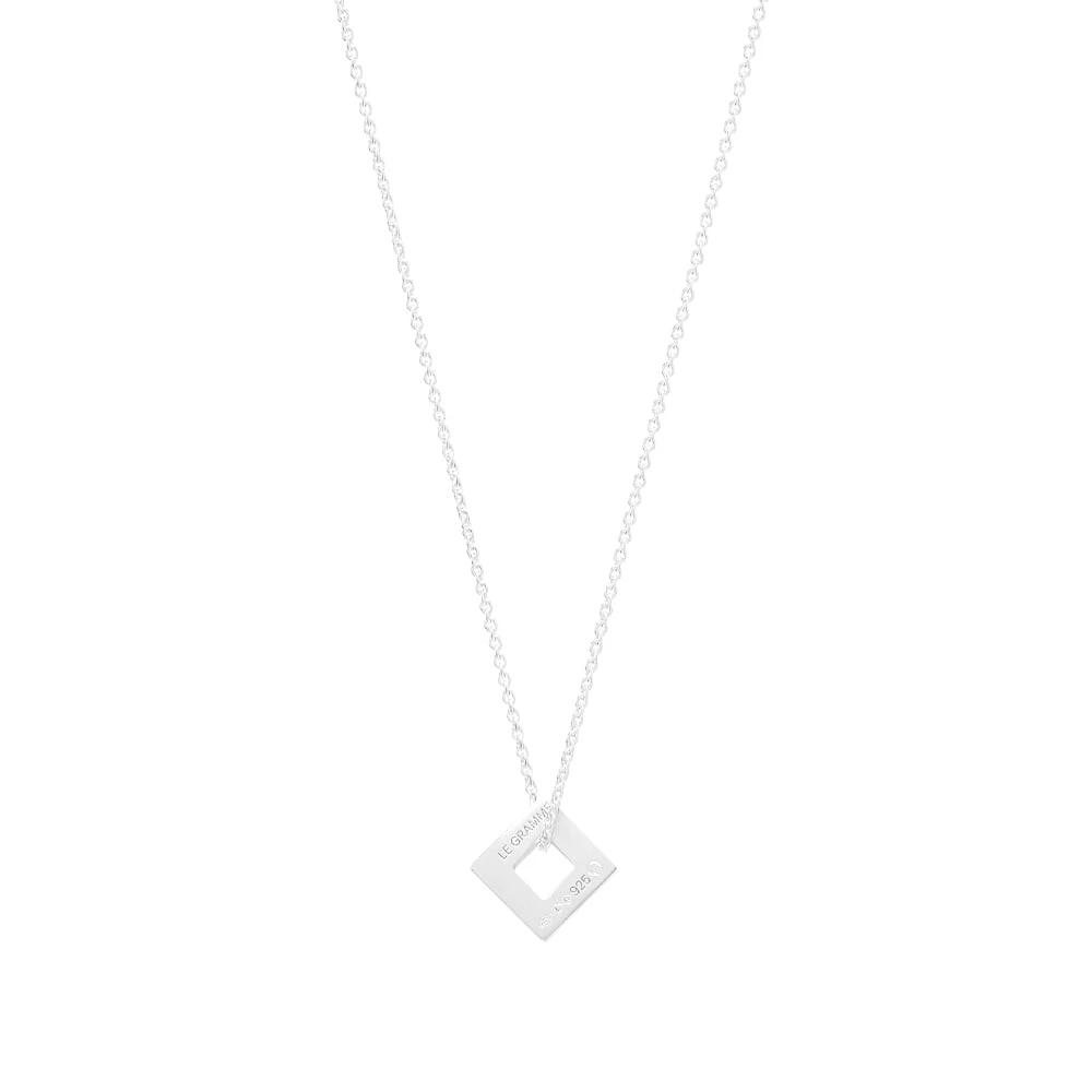 Le Gramme Slick Square Pendant Necklace