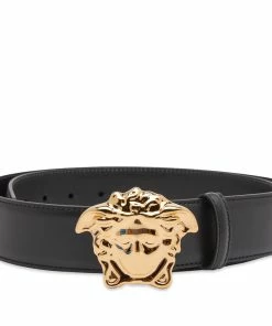 Versace Medusa Buckle Leather Belt