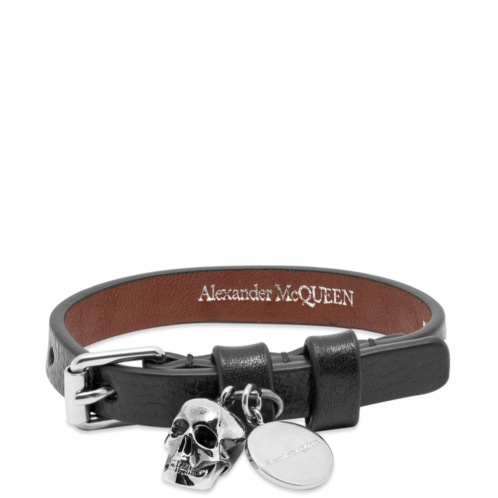 Alexander McQueen Stud Single Wrap Skull Bracelet