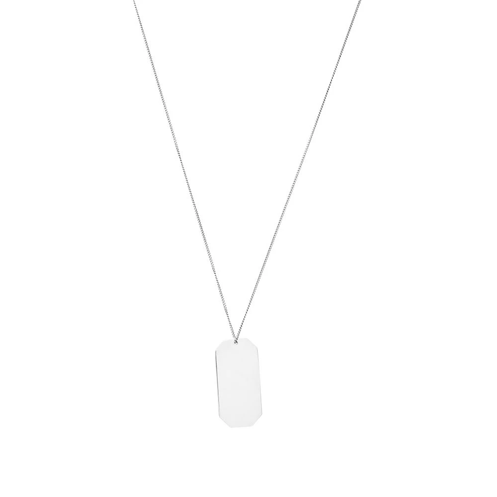 Saint Laurent Long Id Tag Pendant Necklace - Image 2