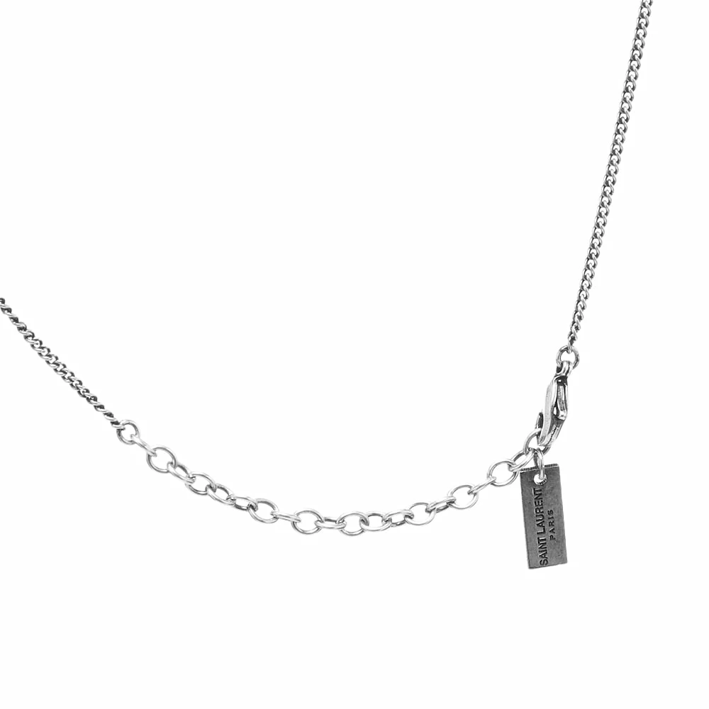 Saint Laurent Long Id Tag Pendant Necklace - Image 3