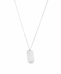 Saint Laurent Long Id Tag Pendant Necklace