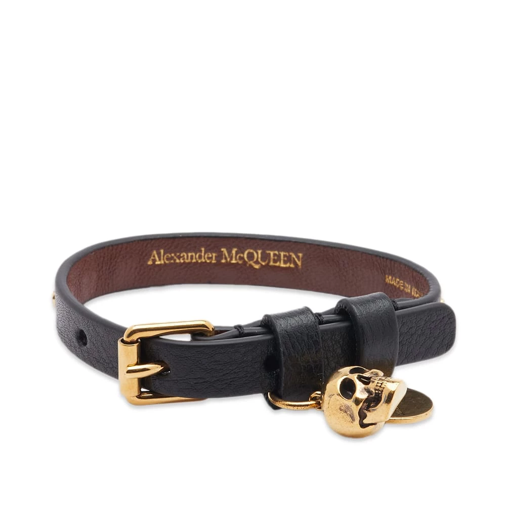 Alexander McQueen Stud Single Wrap Skull Bracelet - Image 2