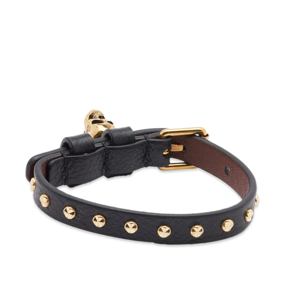 Alexander McQueen Stud Single Wrap Skull Bracelet