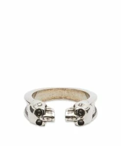 Alexander McQueen Twin Skull Ring