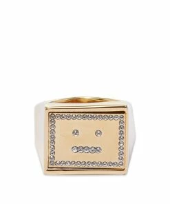 Acne Studios Askot Strass Face Ring