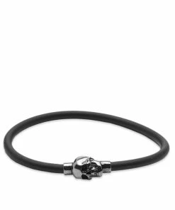 Alexander McQueen Rubber Cord Skull Bracelet