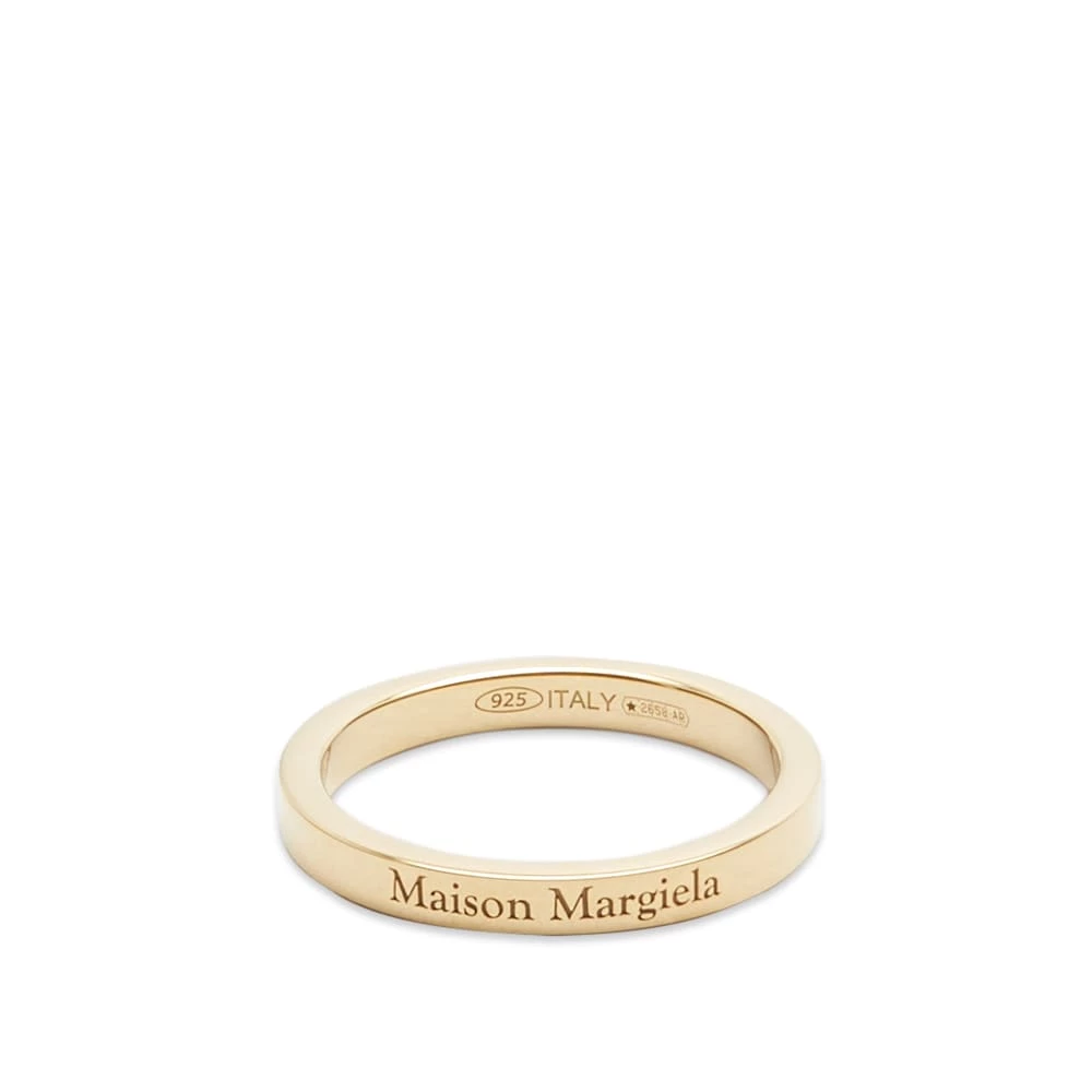 Maison Margiela Text Logo Slim Band Ring