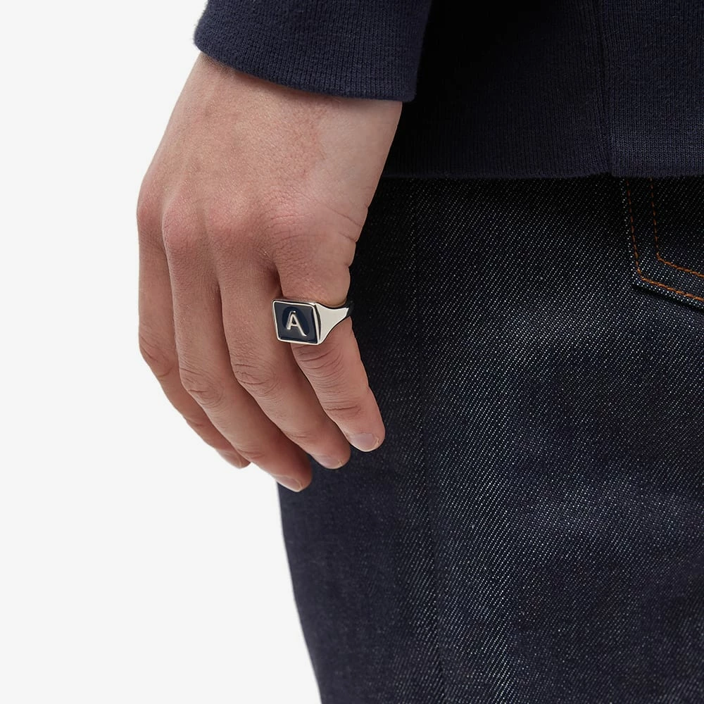 A.P.C. A Plaque Signet Ring - Image 5