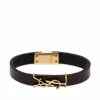 Saint Laurent Ysl Leather Bracelet