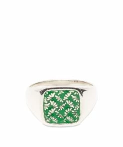 Maple Floral Signet Ring