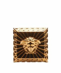 Versace Square Raised Medusa Ring
