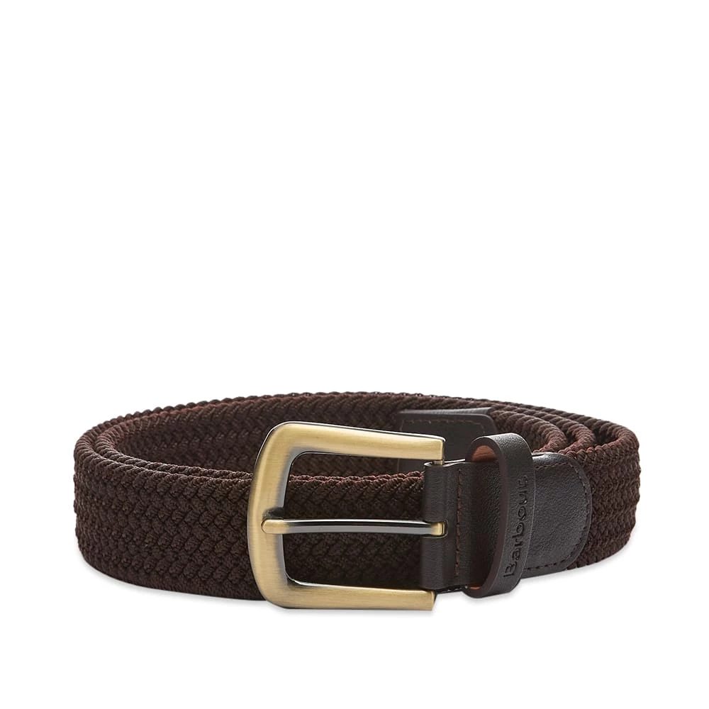 Barbour Stretch Webbing Leather Belt