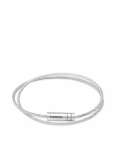 Le Gramme Brushed Double Cable Bracelet