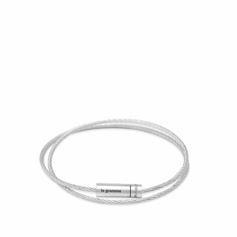 Le Gramme Brushed Double Cable Bracelet
